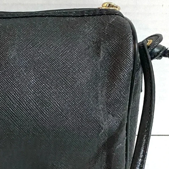 Fendi vintage black canvas distressed crossbody handbag - Picture 12 of 13